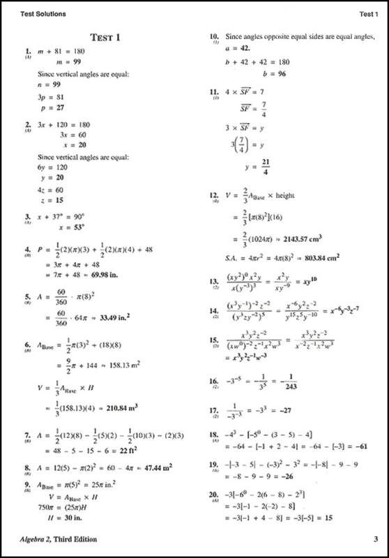 Saxon Algebra 1 Placement Test Tutordale