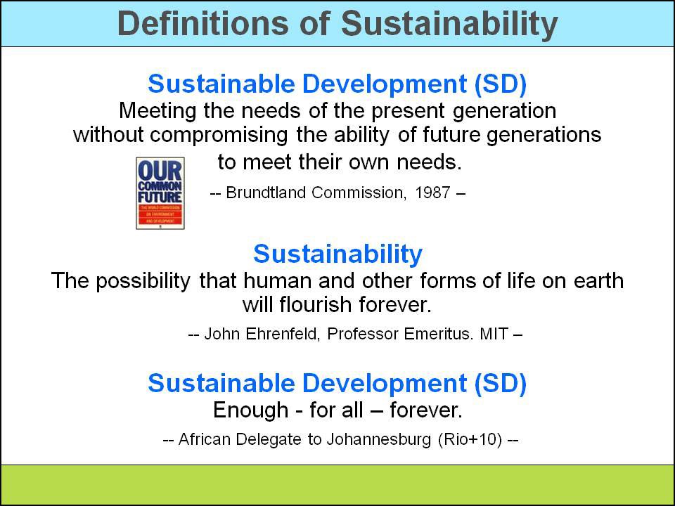 3 Sustainability Models