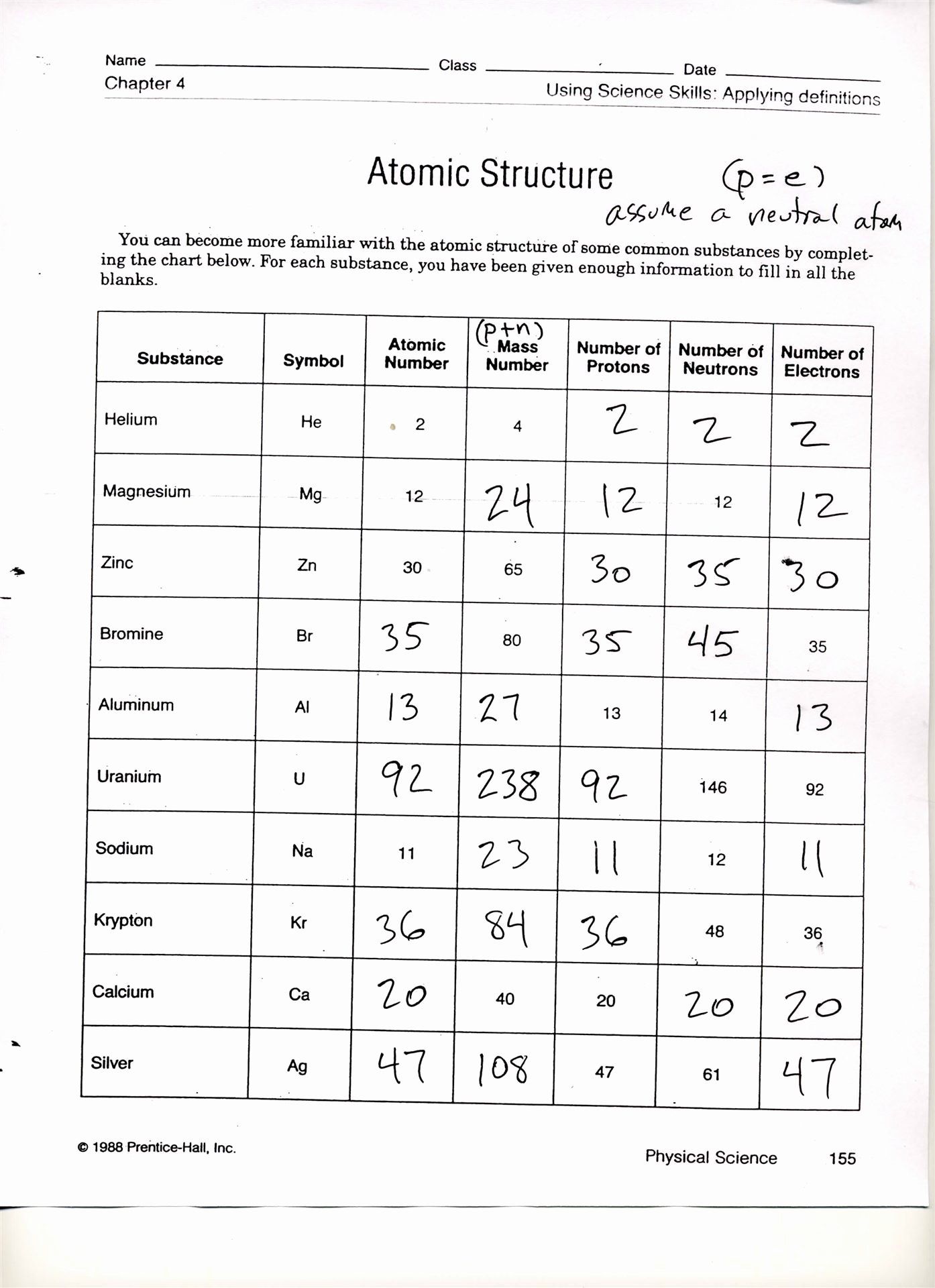 50 isotope Practice Worksheet Answer Key in 2020