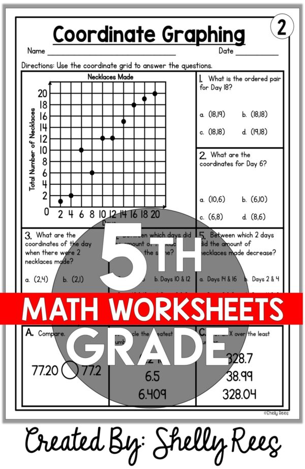 5th Grade Math Worksheets Free and Printable