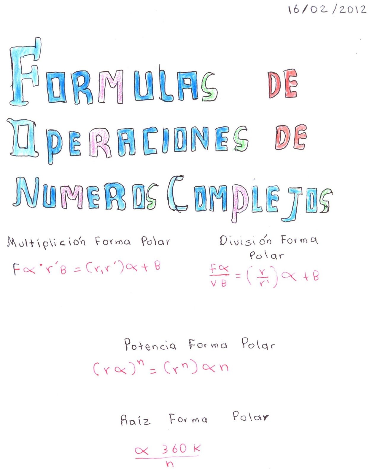 algebra lineal: EJERCICIOS DE NUMEROS COMPLEJOS EN LA ...