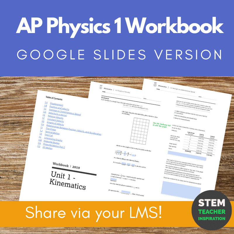 AP Physics 1 Workbook (Digital!)