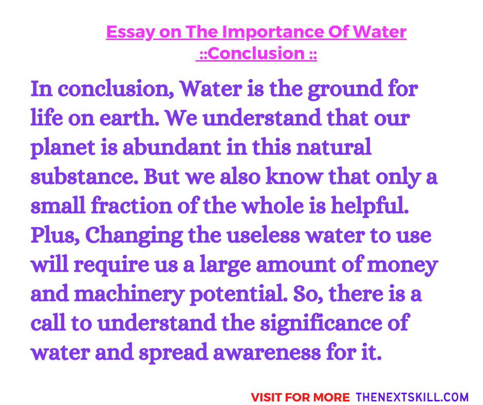 Best Essay On The Importance Of Water [With Headings]