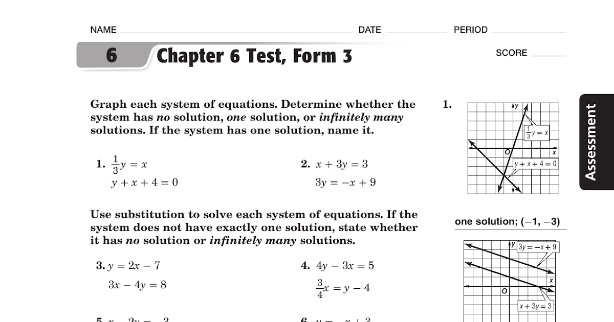 Bestseller: Glencoe Algebra 1 Chapter 6 Test Form 2d Answer Key