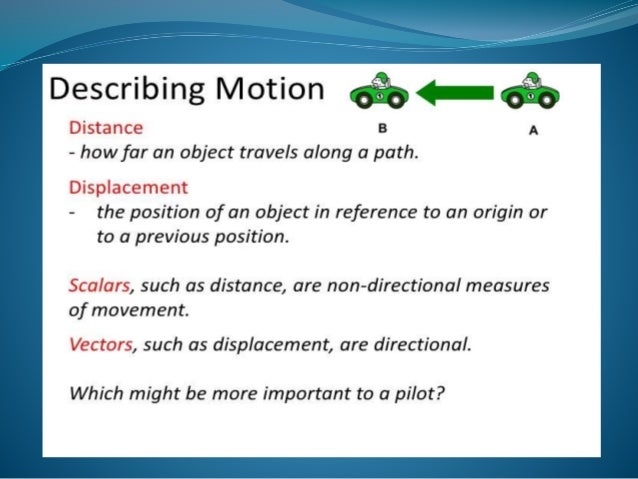 Chapter 2: Describing motion