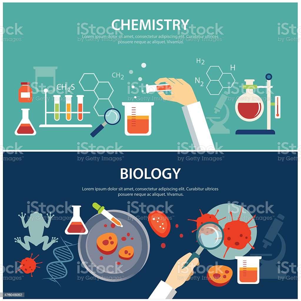 Chemistry And Biology Education Concept Stock Illustration