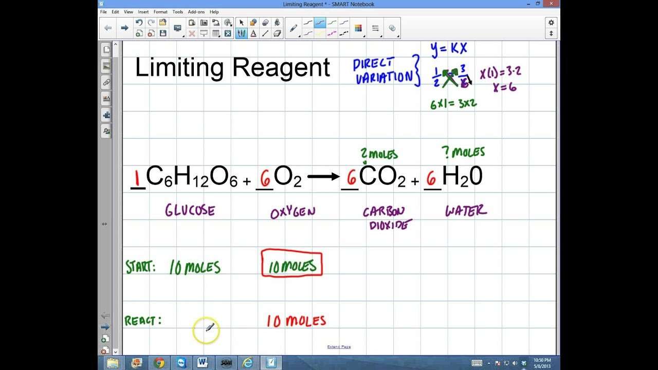 Chemistry: FAST Stoichiometry of Limiting Reagent and Mole ...