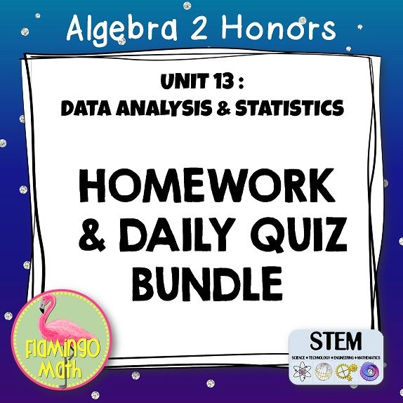 Data Analysis and Statistics Homework (Algebra 2