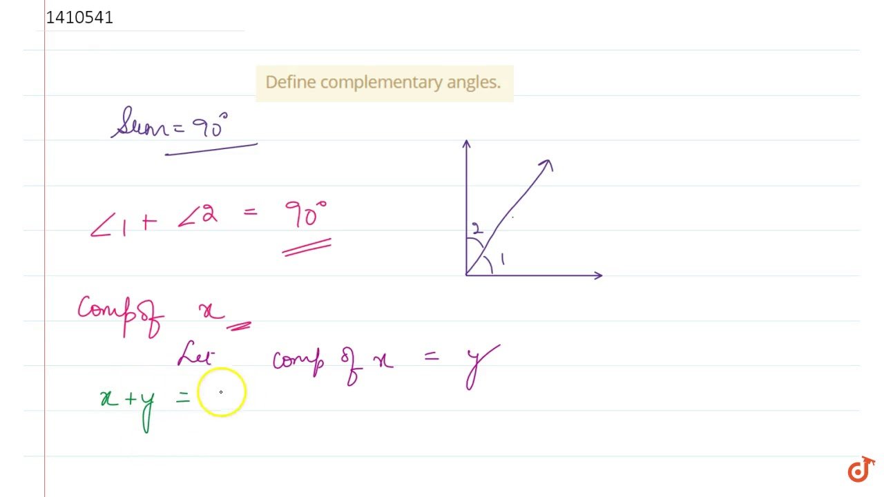 Define complementary angles.