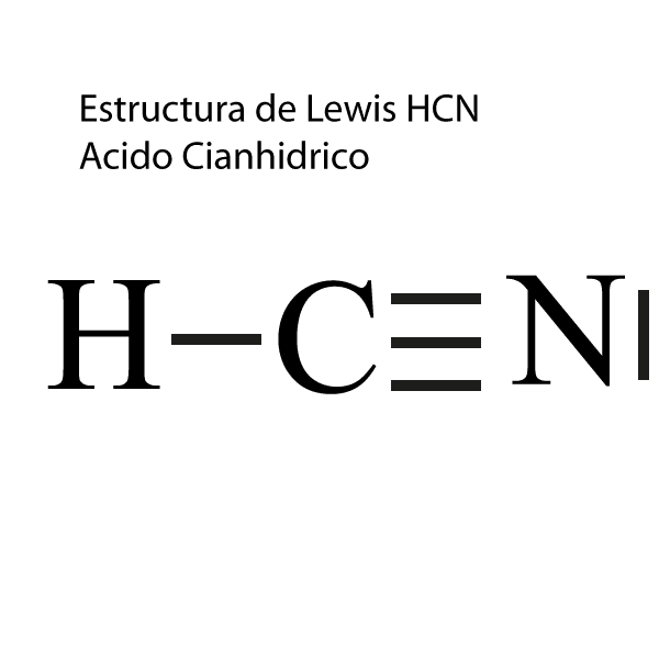 Estructura de Lewis HCN, Acido Cianhidrico » Quimica Online .NET