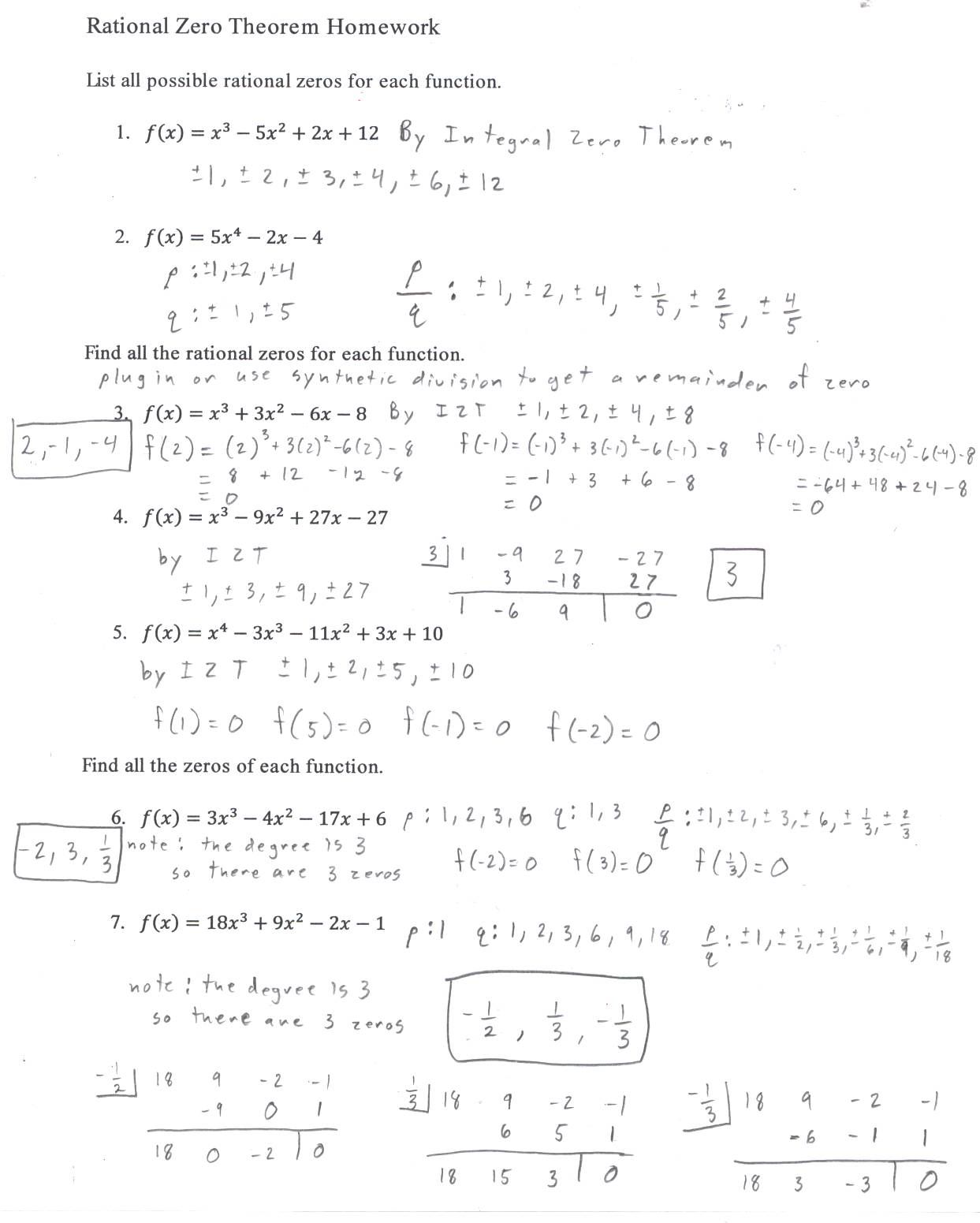 Factoring Polynomials Worksheet With Answers Algebra 2 0094