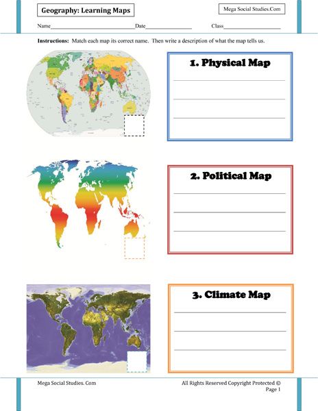 Geography for Kids Worksheets