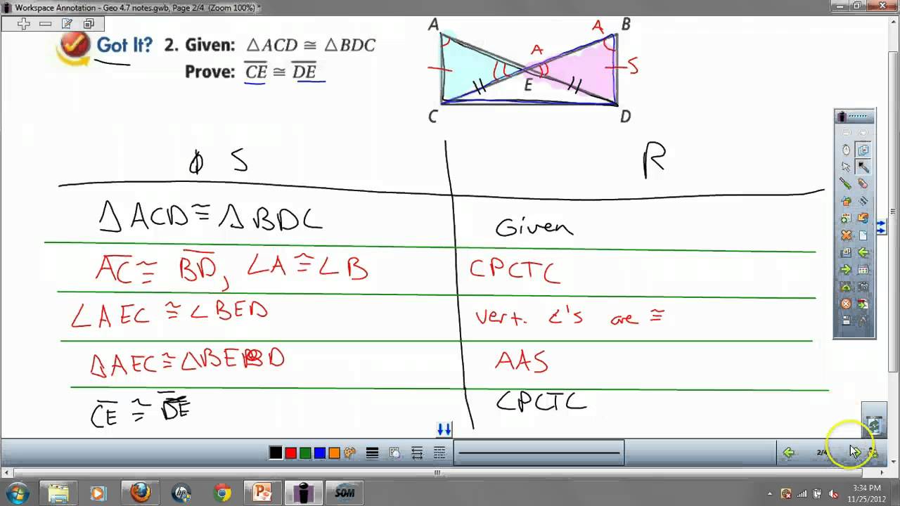 Geometry 4.7 Overlapping Triangles Proofs