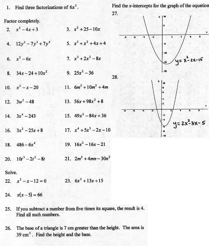Glencoe Algebra 1 Chapter 4 Test Form 2c Answers