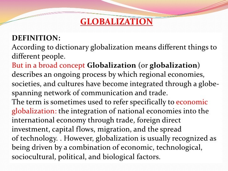Globalization &  trading blocks