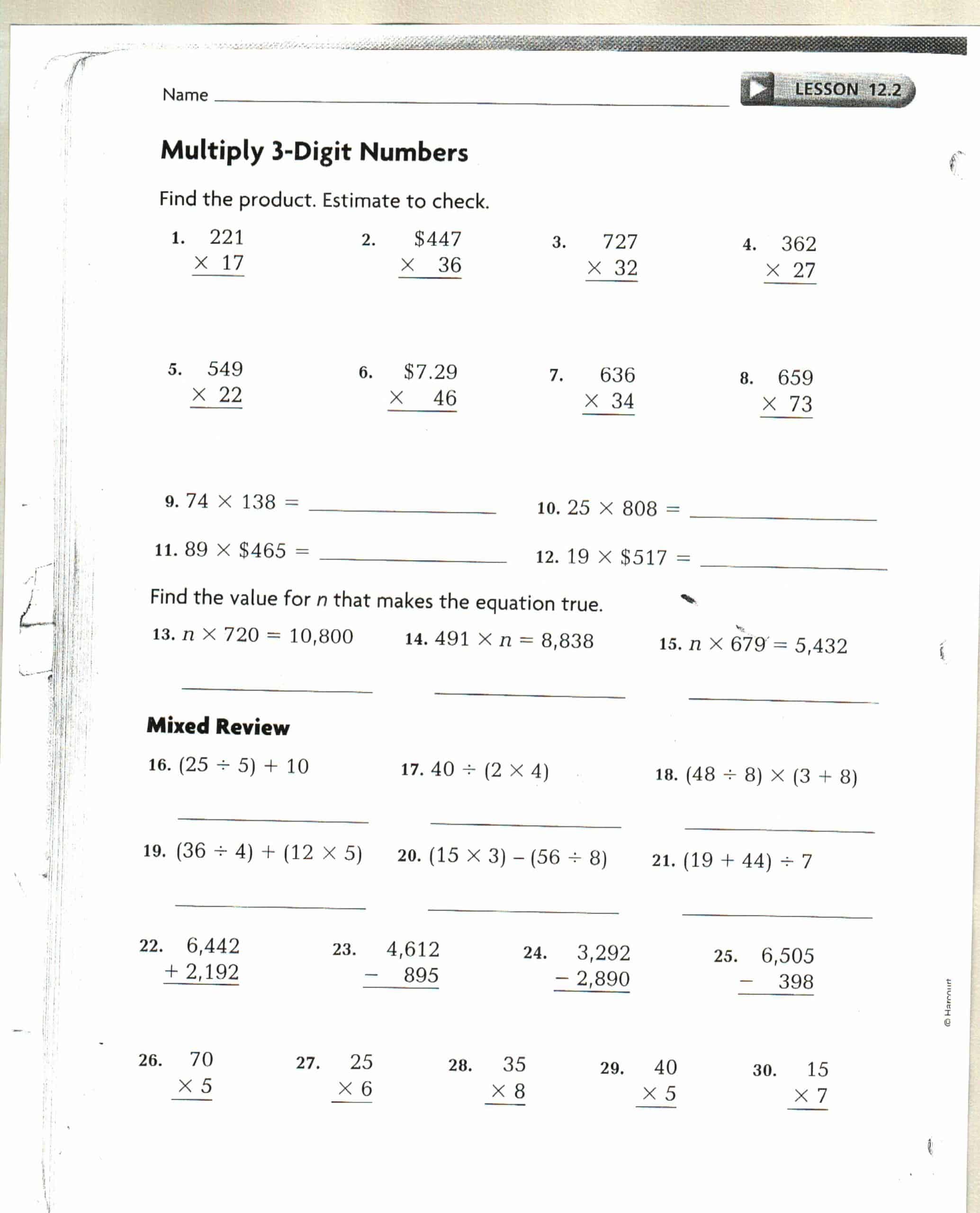 Go Math Grade 5 Chapter 4 Lesson 4.1 Answer Key  Villardigital Library ...