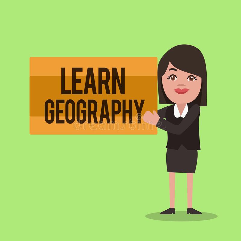 Handwriting Text Writing Learn Geography. Concept Meaning Study of ...