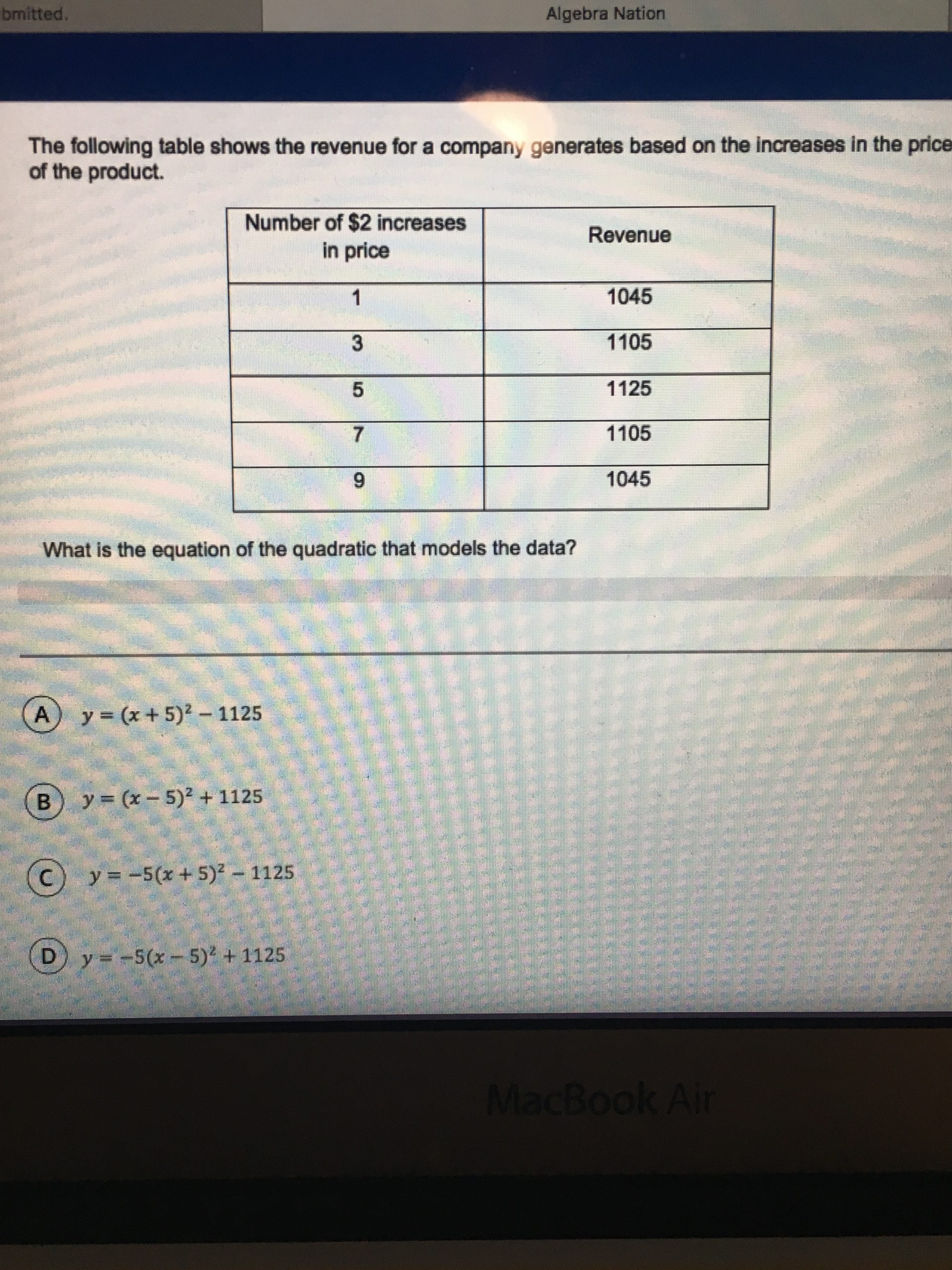 Help please! Math Nation Section 6 Test Yourself Practice ...