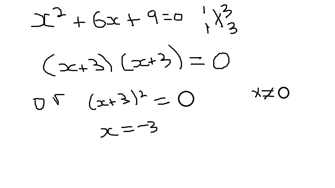 How do you factor the trinomial x^2+6x+9=0?