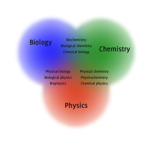 How strongly are physics, chemistry and biology related?