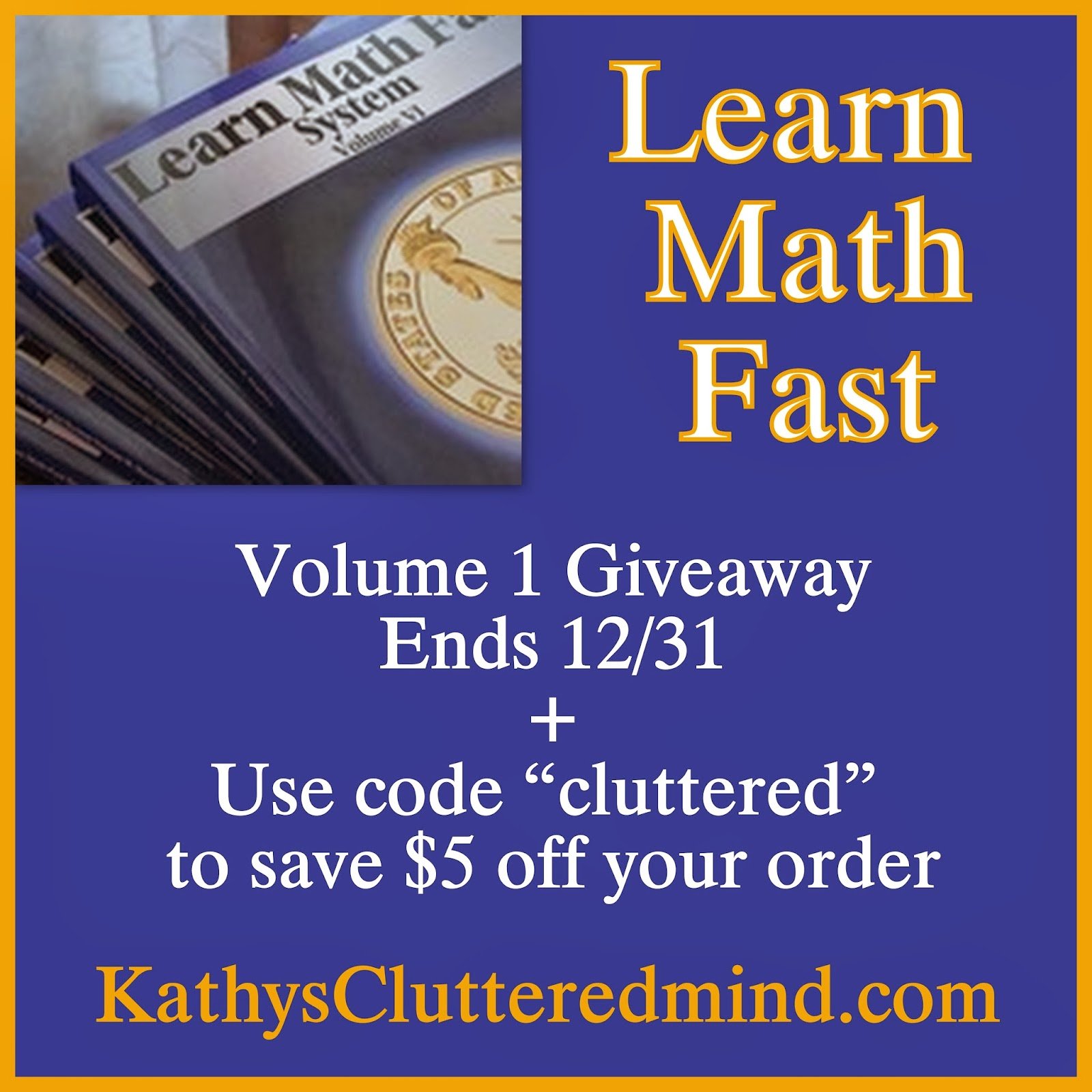 Kathys Cluttered Mind: Learn Math Fast Giveaway and a FREE ...