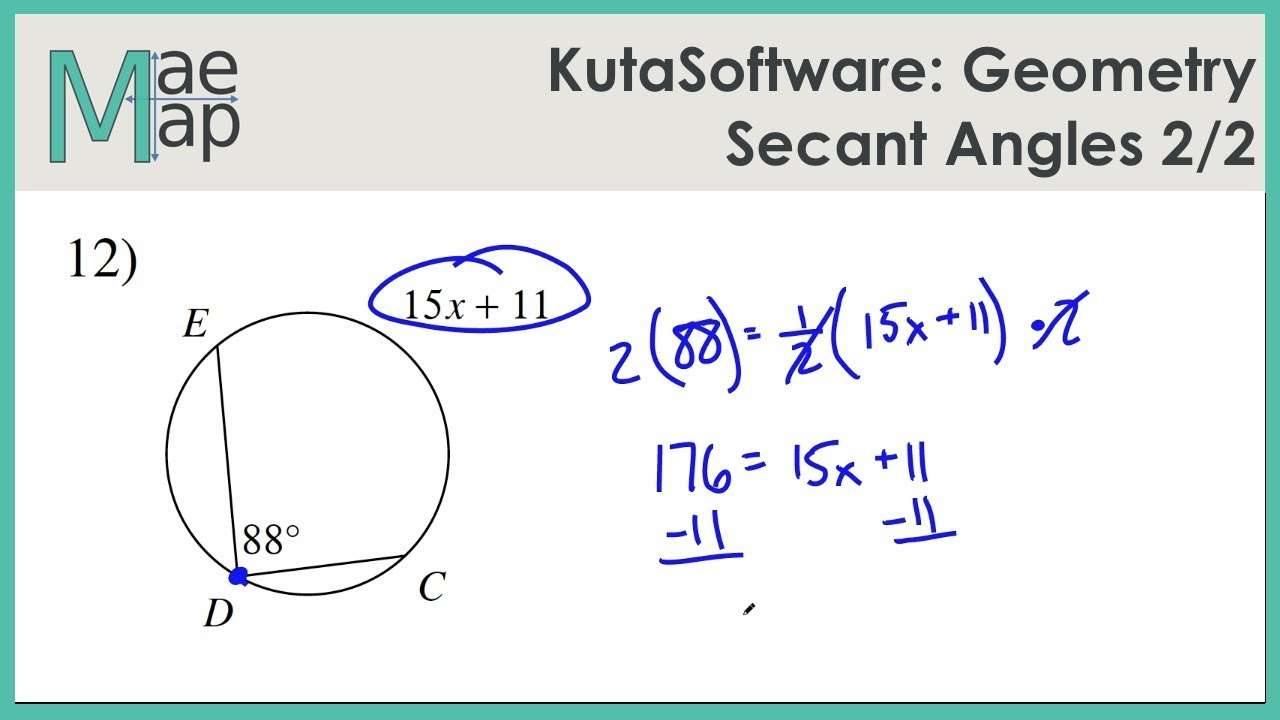 Kuta Software Infinite Geometry Secant Angles