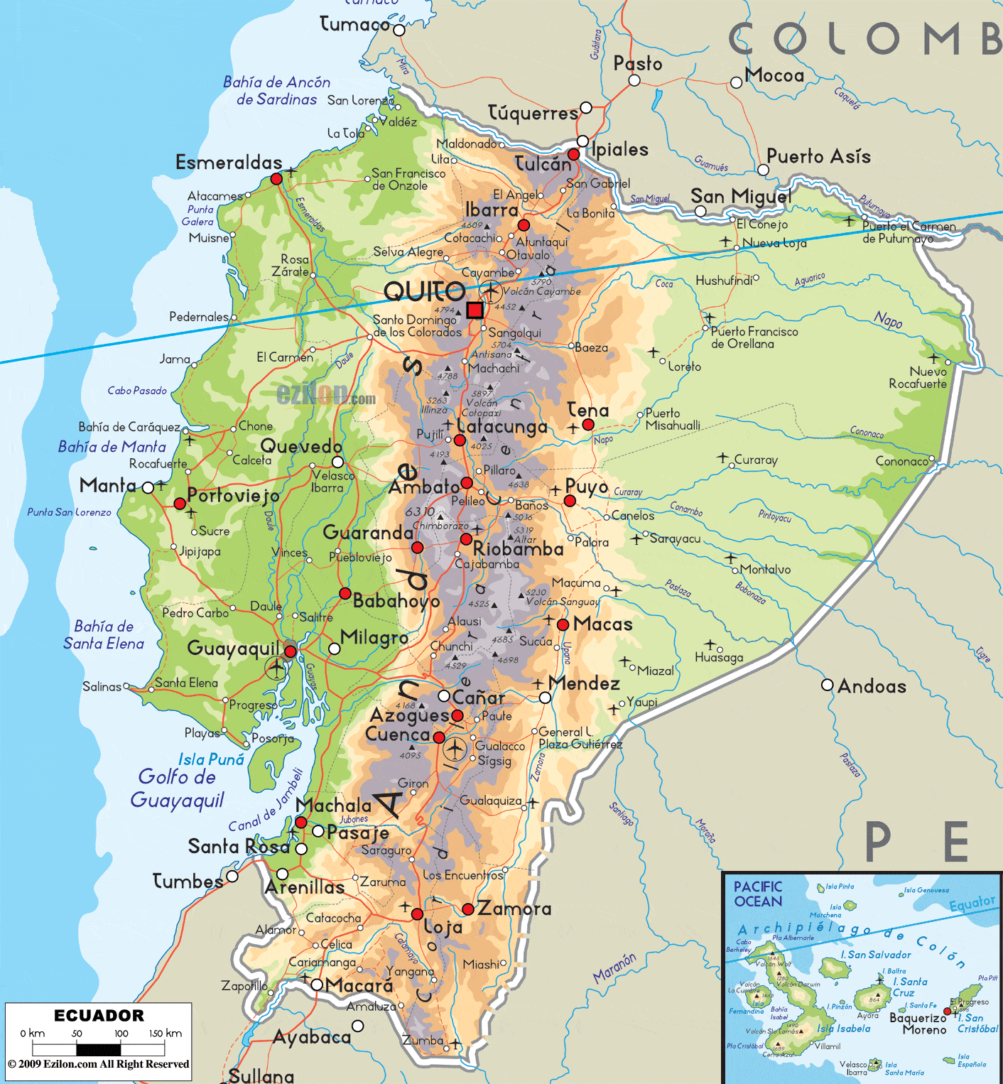 MAP OF ECUADOR â mapofmap1