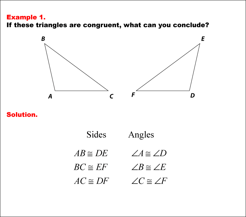 Math Example: Congruent Triangles