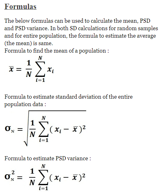 Math Formula For Variance