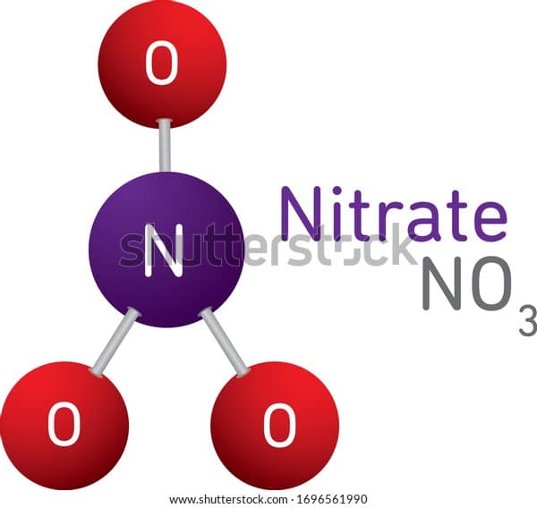 Nitrate No3 Structural Chemical Formula Model Stock Vector (Royalty ...