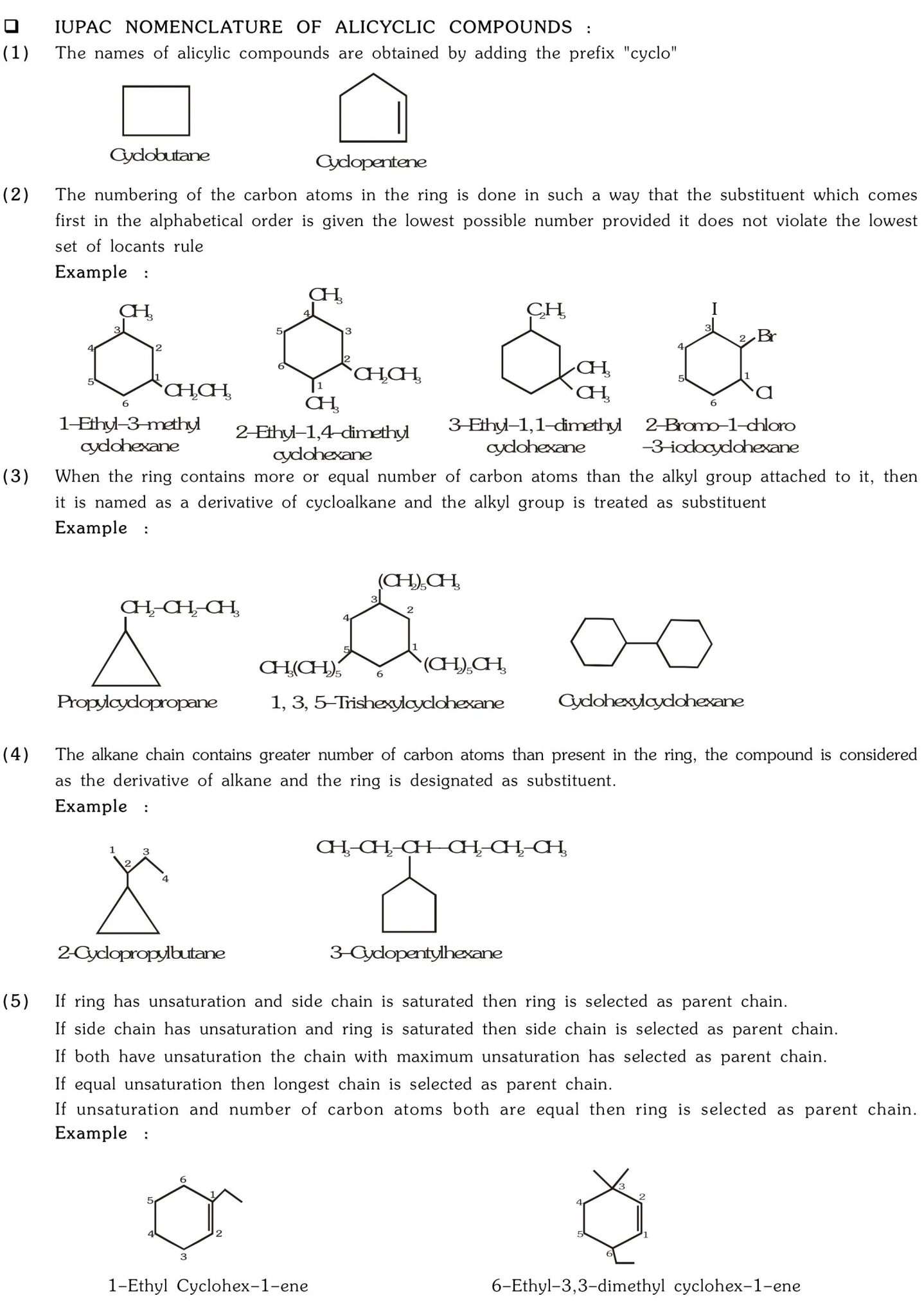Nomenclature of Organic Compounds Notes for Class 11 Chemistry PDF ...