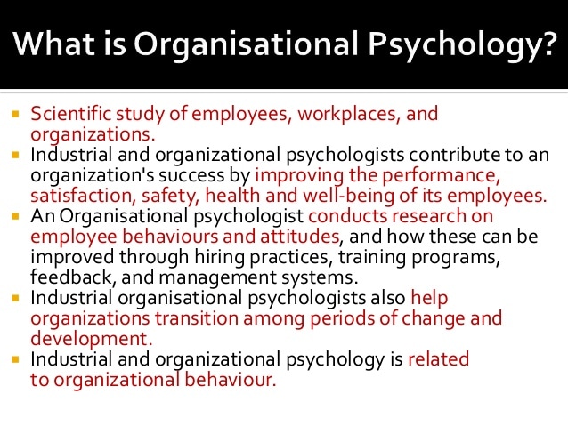Organisational Psychology. By Theresa Lowry