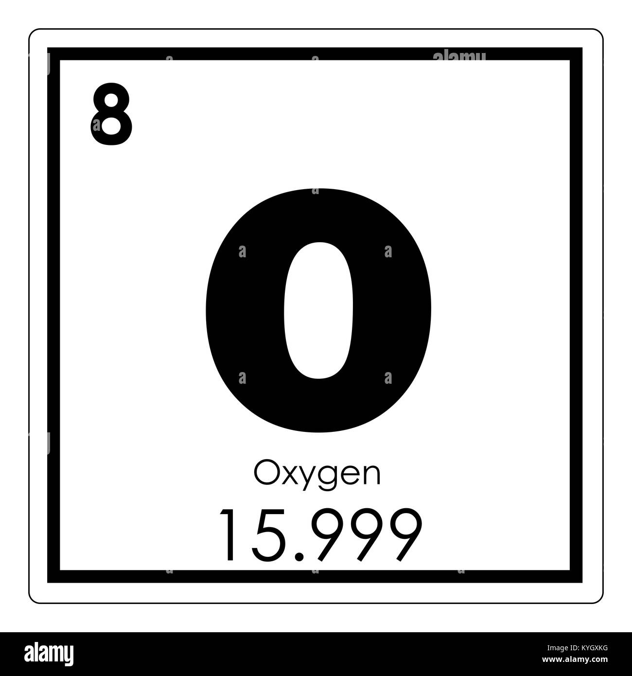 Oxygen chemical element periodic table science symbol Stock Photo ...