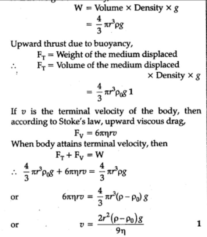Physics Equation For Terminal Velocity