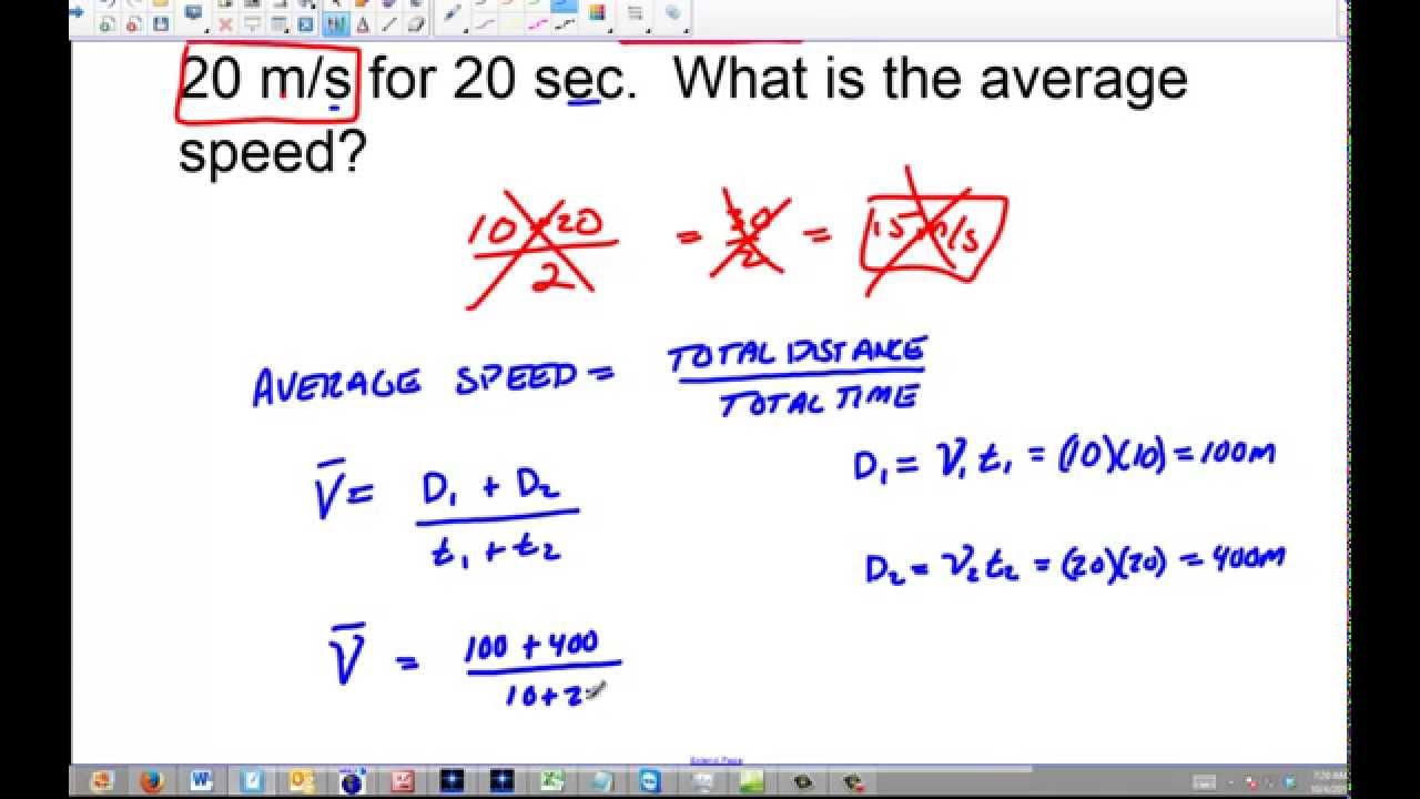 Physics: Kinematics: Calculating Average Speed