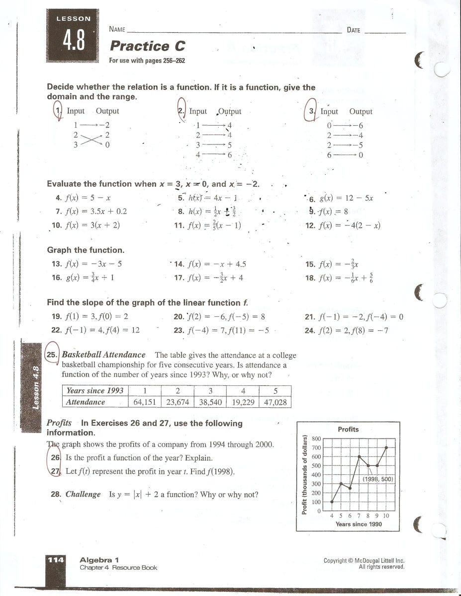 Practice Workbook California Mcdougal Littell Math Course ...