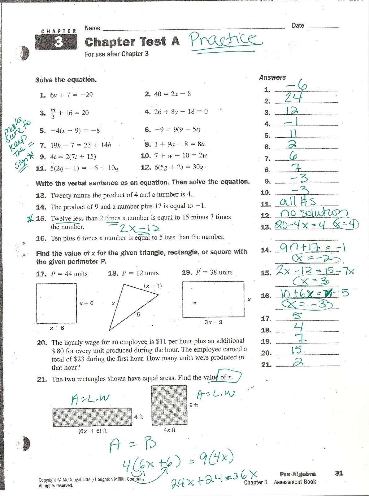 holt-algebra-1-chapter-2-test-answers-tutordale