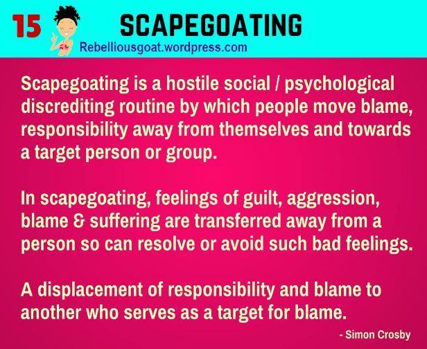 Psychology # 15  Scapegoating