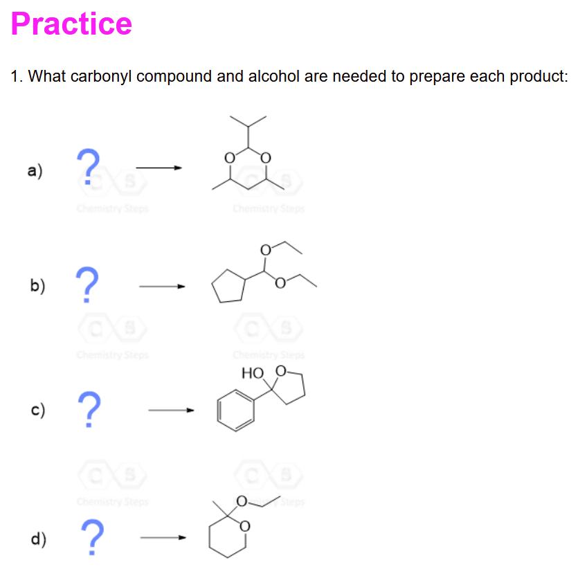 Reactions of Aldehydes and Ketones with Alcohols: Acetals and ...