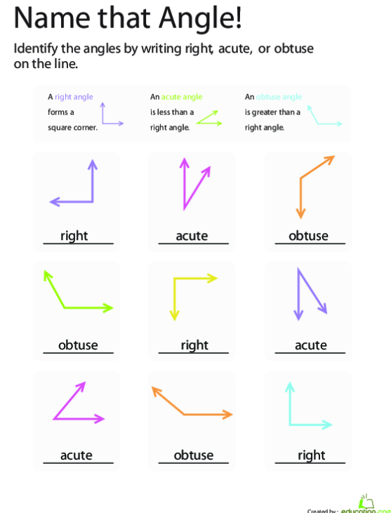 Shape Basics: Lines, Endpoints, And Angles Worksheets ...