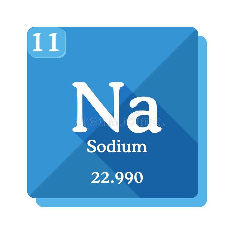 Sodium Chemical Element Symbol From Periodic Table Stock Illustration ...