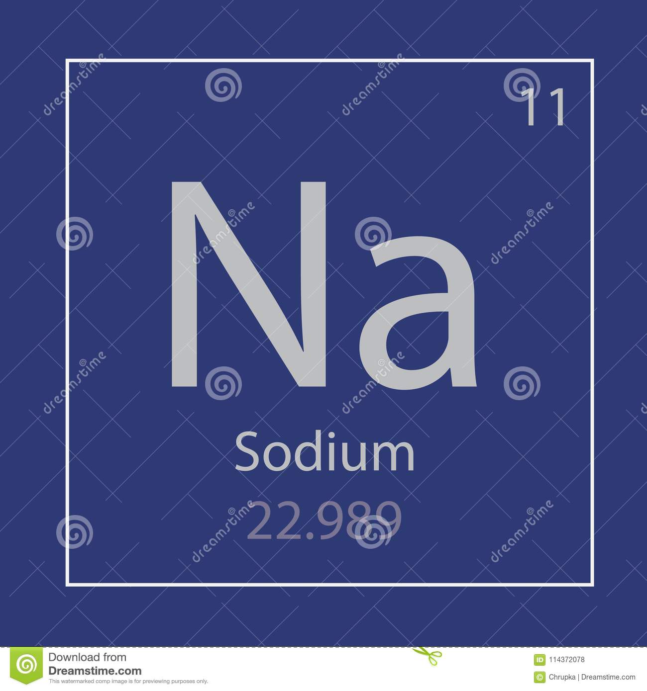Sodium Na Chemical Element Icon Stock Vector