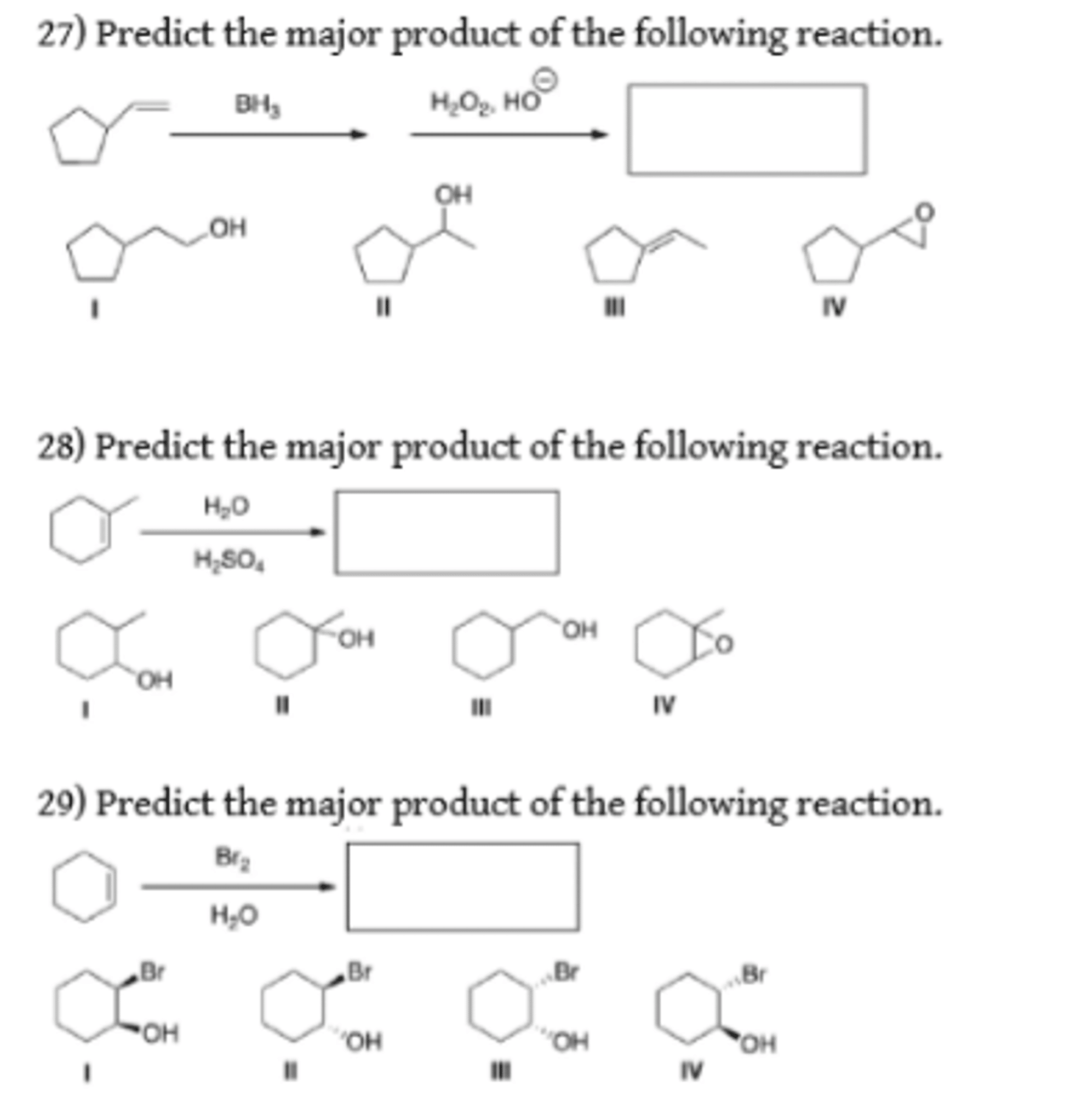 Solved: Predict The Major Product Of The Following Reactio...