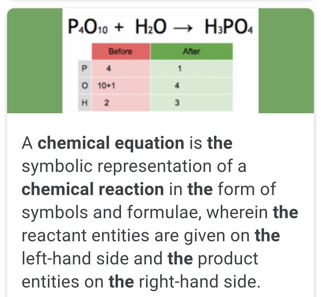 Spice of Lyfe: Chemical Equation Definition For Kid