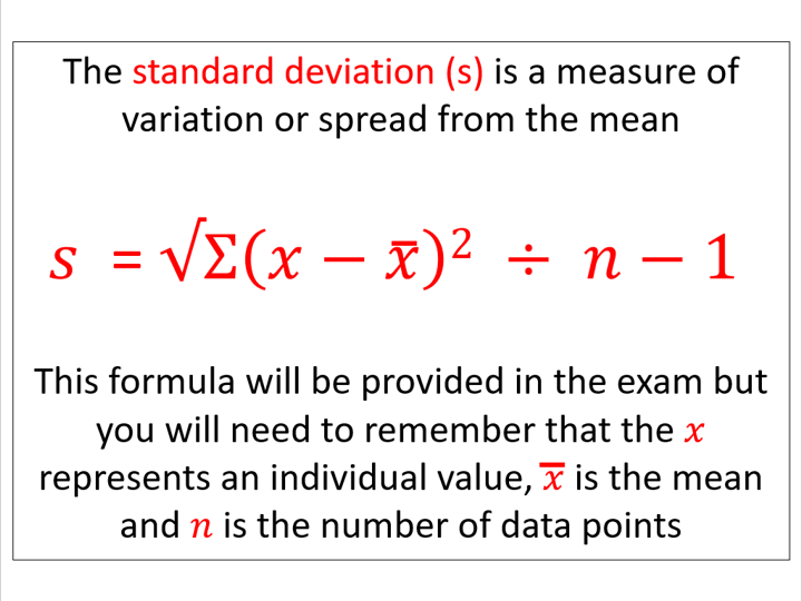 Standard deviation &  the Student