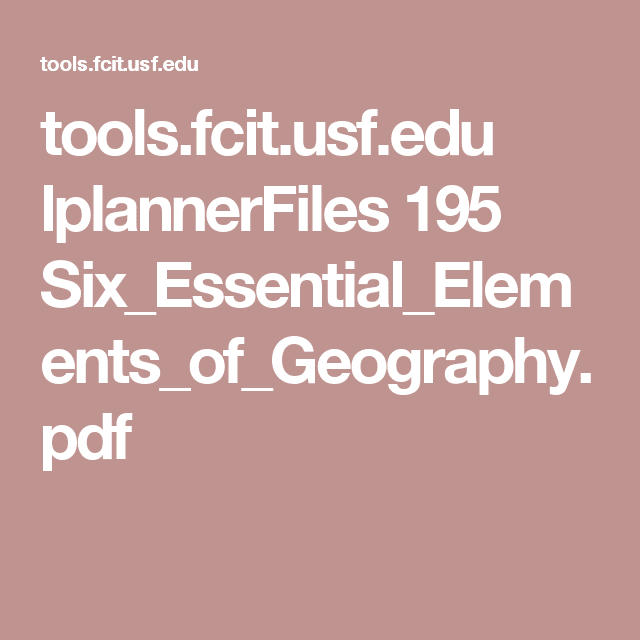 tools.fcit.usf.edu lplannerFiles 195 Six_Essential_Elements_of ...