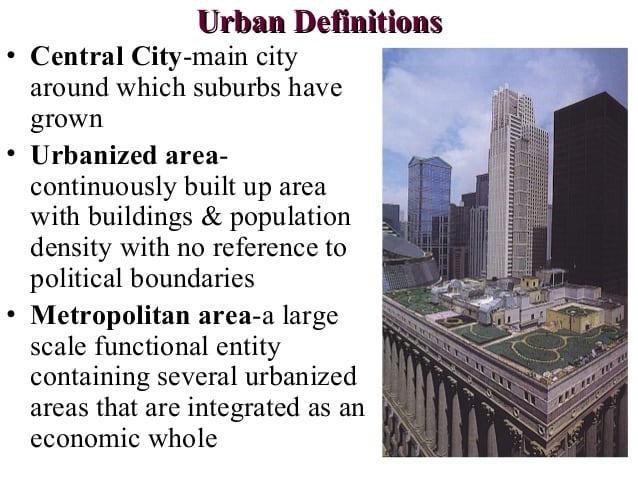 What Does Urban Mean In Geography