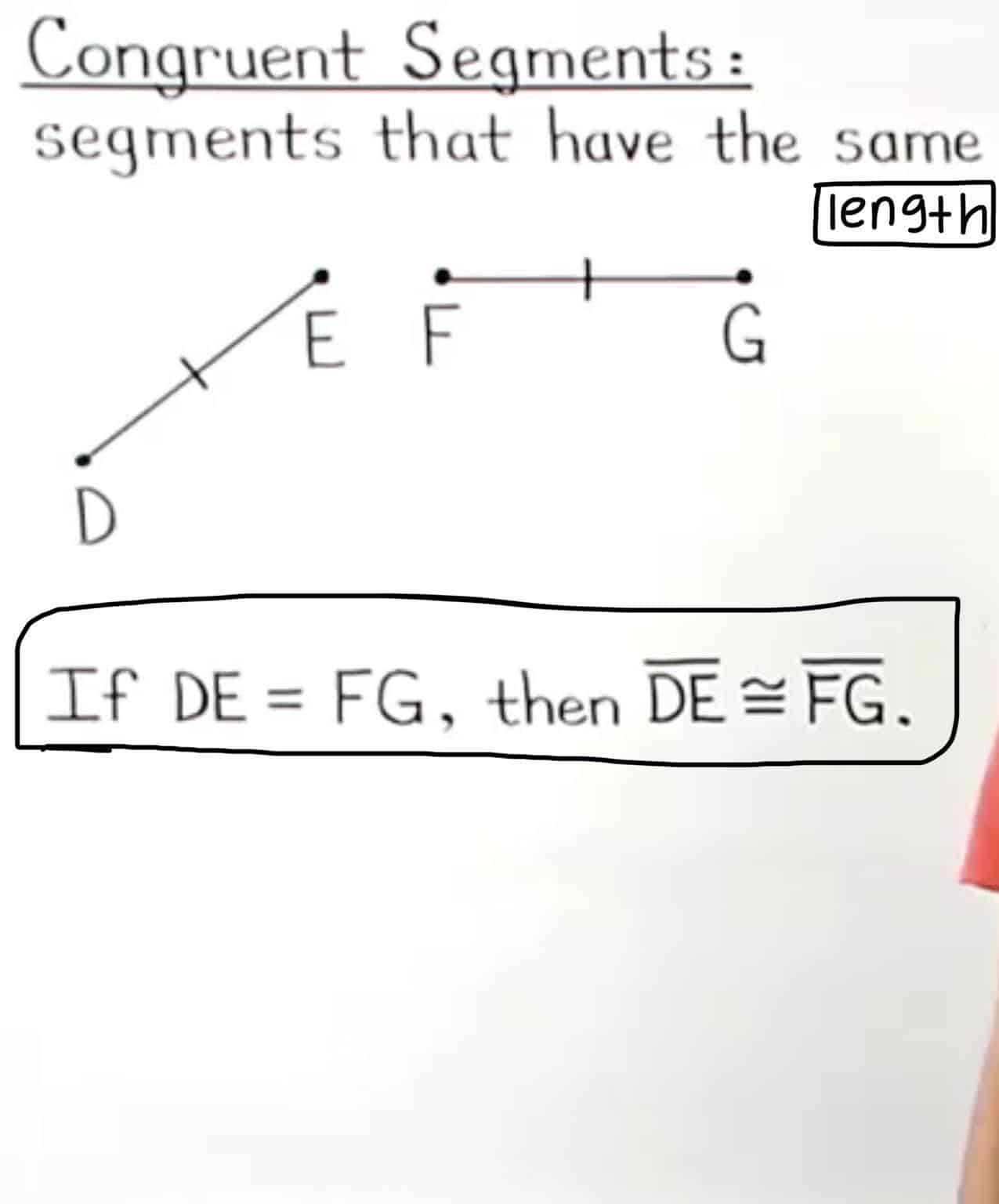 What does it mean for segments to be congruent