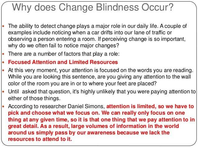 What Is Change Blindness