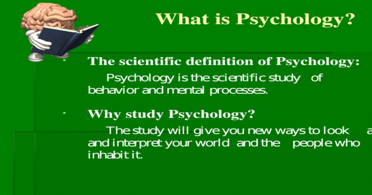 What is Psychology? The scientific definition of ...